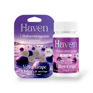 Haven 7- Hydroxymitragynine Velvet Grape Chewable Tablets 125mg